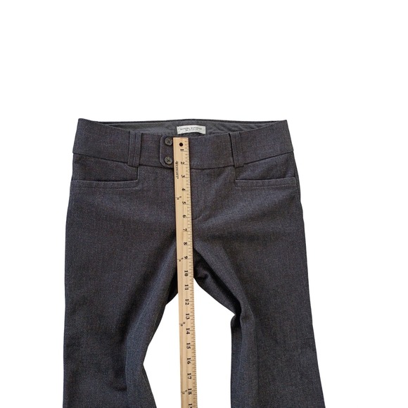 Banana Republic Sloan Textured Wide Leg Trousers 30x33 Charcoal Brown Offce Tall - Picture 6 of 16